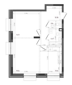 Квартира 61,8 м², 2-комнатная - изображение 1