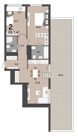 71,1 м², 3-комнатная квартира 8 700 000 ₽ - изображение 60