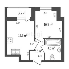 Квартира 31 м², 1-комнатная - изображение 1