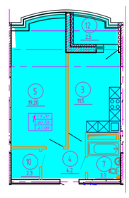 Квартира 43 м², 1-комнатная - изображение 1