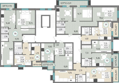 46,6 м², 1-комнатная квартира 5 636 180 ₽ - изображение 17