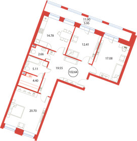 262 м², 7-комнатная квартира 45 000 000 ₽ - изображение 101