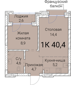 40,4 м², 1-комнатная квартира 7 898 200 ₽ - изображение 28