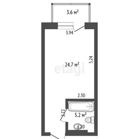 Квартира 35,5 м², студия - изображение 1