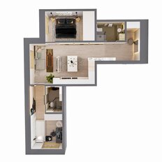 Квартира 67,7 м², 3-комнатная - изображение 2