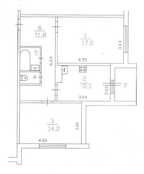 38,2 м², 1-комнатная квартира 4 969 483 ₽ - изображение 37