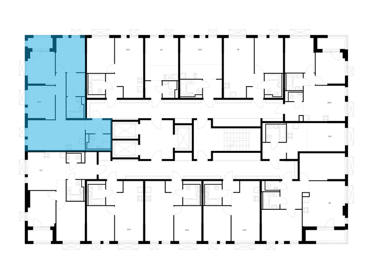 53,2 м², 3-комнатная квартира 14 968 756 ₽ - изображение 36