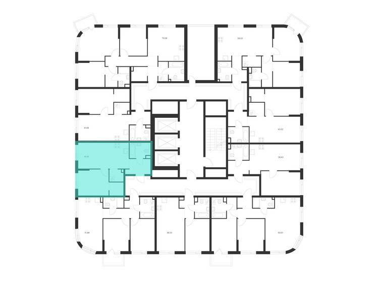 38,4 м², 1-комнатная квартира 10 118 619 ₽ - изображение 34