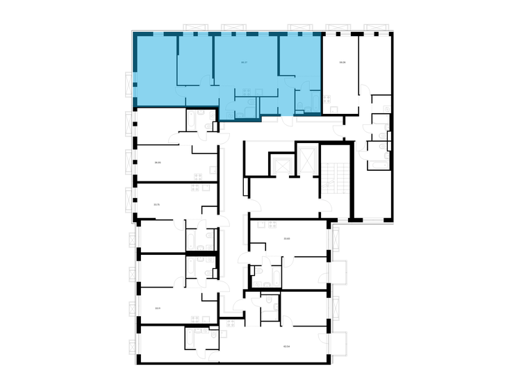 72,6 м², 3-комнатная квартира 15 805 746 ₽ - изображение 21