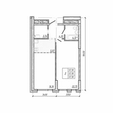 Квартира 61,3 м², 2-комнатная - изображение 2
