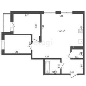 Квартира 70 м², 2-комнатная - изображение 1