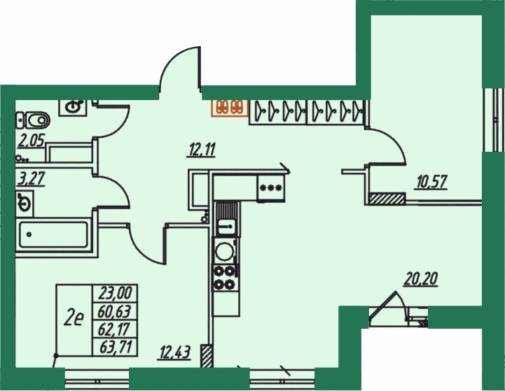 83,2 м², 3-комнатная квартира 8 500 000 ₽ - изображение 90