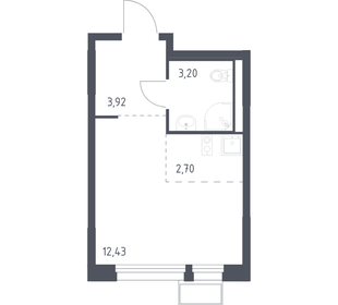 Квартира 22,2 м², студия - изображение 1