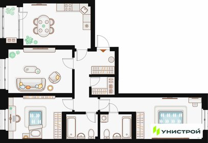 Квартира 92,1 м², 3-комнатная - изображение 1