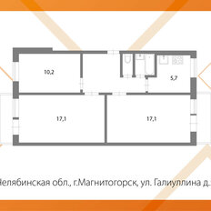 Квартира 61,7 м², 3-комнатная - изображение 2