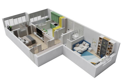 Квартира 61,6 м², 2-комнатная - изображение 2