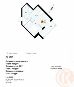 Квартира 37 м², 1-комнатные - изображение 1