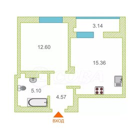 Квартира 37,7 м², 1-комнатная - изображение 1