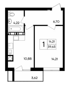 Квартира 36 м², 1-комнатная - изображение 2