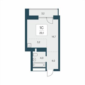 Квартира 29,1 м², студия - изображение 1