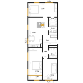 Квартира 93,7 м², 3-комнатная - изображение 1