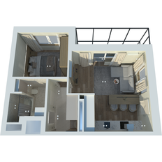 Квартира 47,7 м², 1-комнатная - изображение 2