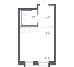 Квартира 23,7 м², студия - изображение 1