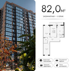 Квартира 82 м², 3-комнатная - изображение 2