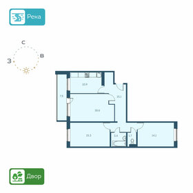 Квартира 82,8 м², 3-комнатная - изображение 1