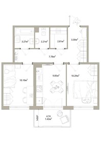 Квартира 51 м², 2-комнатная - изображение 1