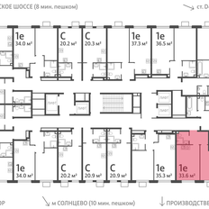 Квартира 33,6 м², 1-комнатная - изображение 2