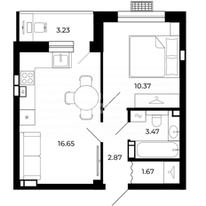Квартира 37,7 м², 1-комнатная - изображение 2