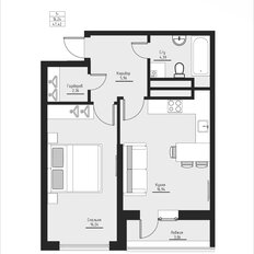 Квартира 47,4 м², 1-комнатная - изображение 2