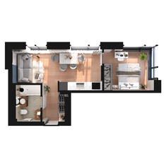 Квартира 33,5 м², 1-комнатная - изображение 4