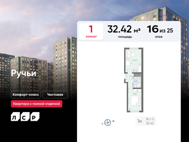 Квартира 32,4 м², 1-комнатная - изображение 1