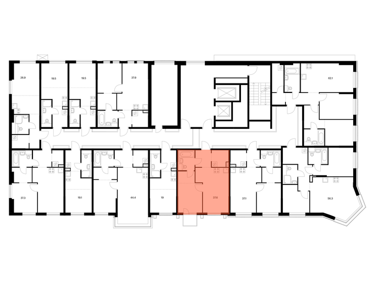 37,9 м², 1-комнатная квартира 12 025 670 ₽ - изображение 28