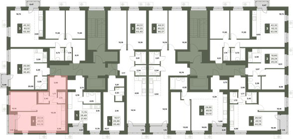 Квартира 44,3 м², 2-комнатная - изображение 2