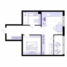 Квартира 44,2 м², 1-комнатная - изображение 3