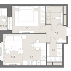Квартира 48,8 м², 2-комнатная - изображение 3