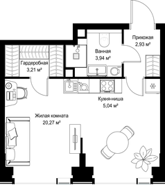 Квартира 35,4 м², 1-комнатная - изображение 2