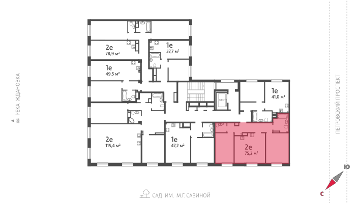 78,1 м², 2-комнатная квартира 34 294 192 ₽ - изображение 163