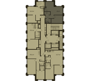 Квартира 45 м², 1-комнатная - изображение 2