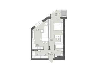 Квартира 51,2 м², 2-комнатная - изображение 1