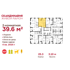 Квартира 39,6 м², 2-комнатная - изображение 2