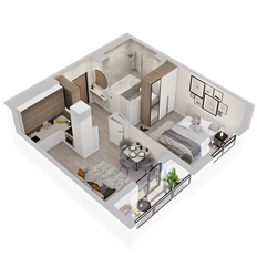 Квартира 38,6 м², 1-комнатная - изображение 4