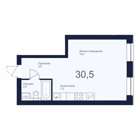 Квартира 30,5 м², студия - изображение 1