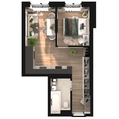 Квартира 36,7 м², 1-комнатная - изображение 4