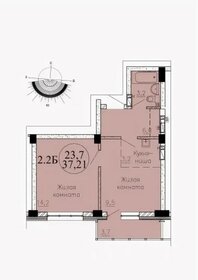 Квартира 37 м², 1-комнатная - изображение 1
