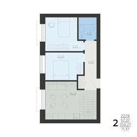Квартира 104,3 м², 2-комнатная - изображение 1