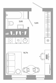 Квартира 26,6 м², студия - изображение 1